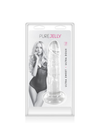 Gode dong jelly transparent ventouse 18cm 